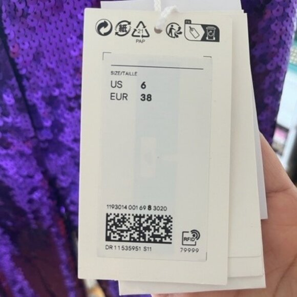 H&M x Rabanne Limited Edition Purple Sequin Trousers - Brand New! - Picture 3 of 4